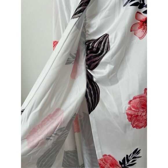 Women Strapless High Waist Slit Asymmetrical Solid Color Beach Maxi Dress NEW - Picture 6 of 10